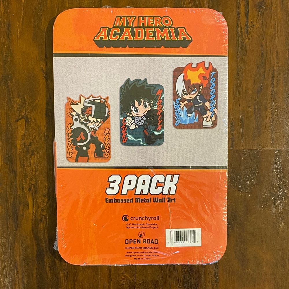 NWT My Hero Academia 3-Pack Embossed Metal Wall Art - Picture 4 of 6